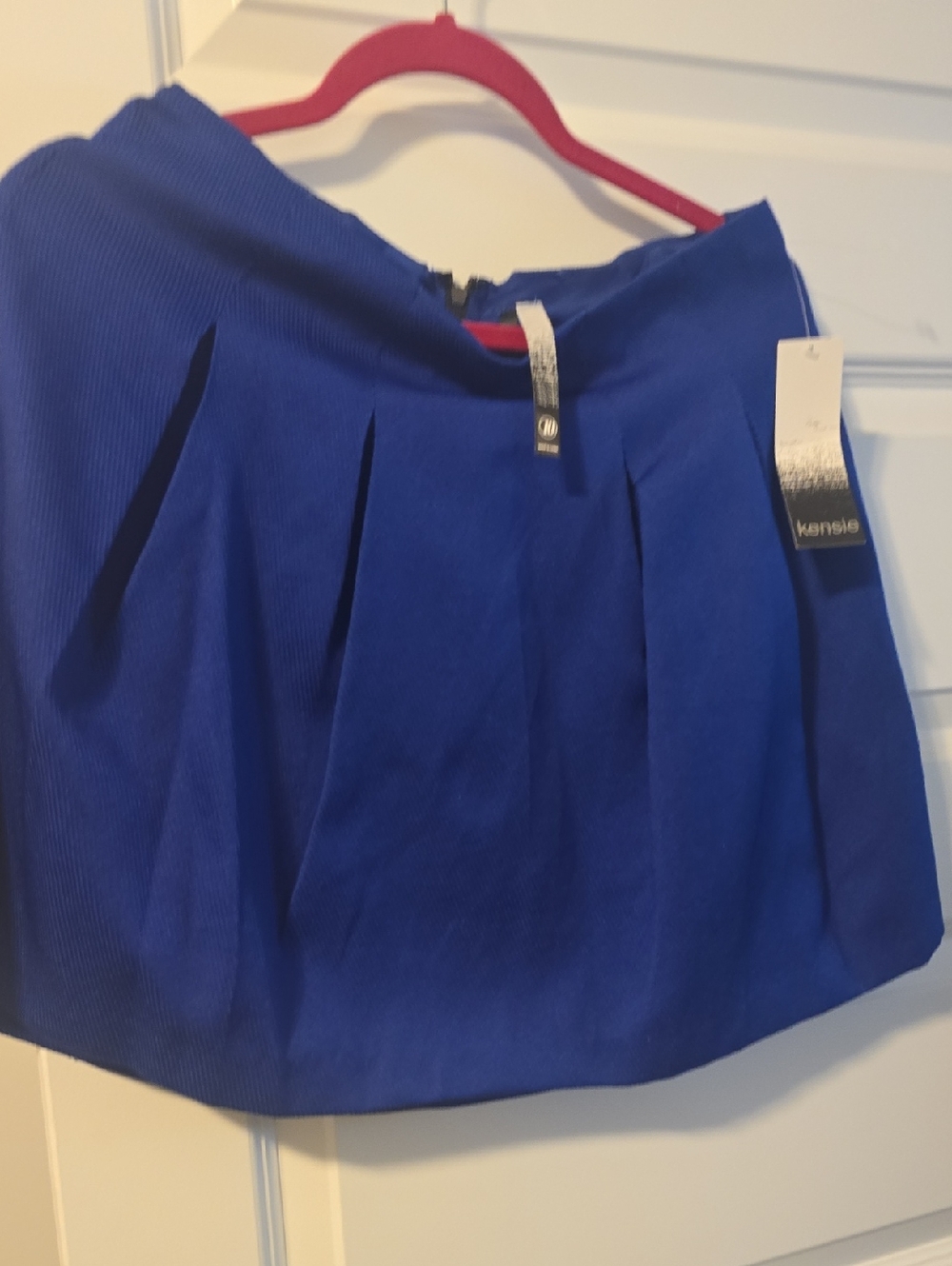 Kensie Cobalt Pleated Mini Skirt NWT SZ 10